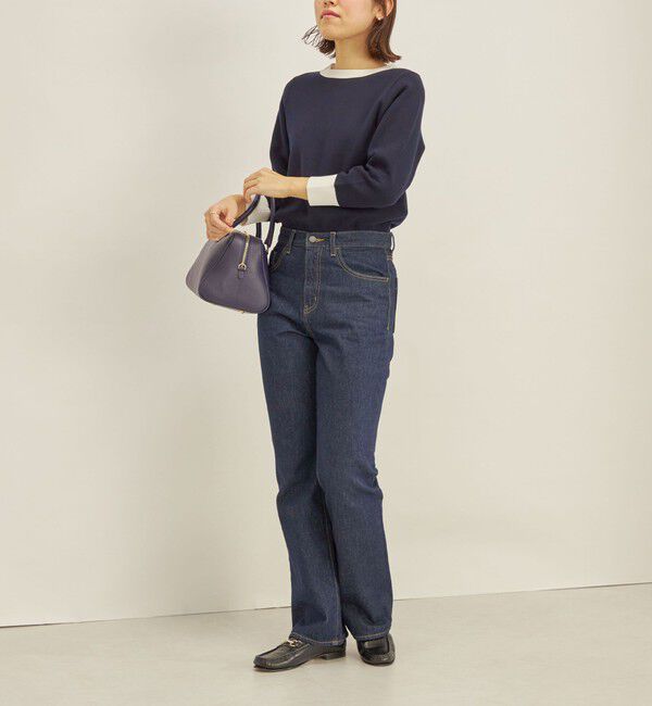 SHIPS for women「〈手洗い可能〉コットン 配色 バックボタン プルオーバー◇」|ニット・セーター|