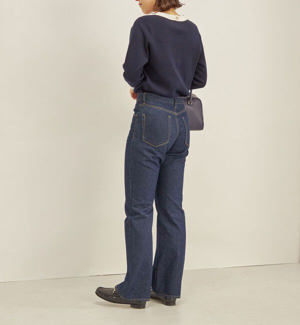 SHIPS for women「〈手洗い可能〉コットン 配色 バックボタン プルオーバー◇」|ニット・セーター|