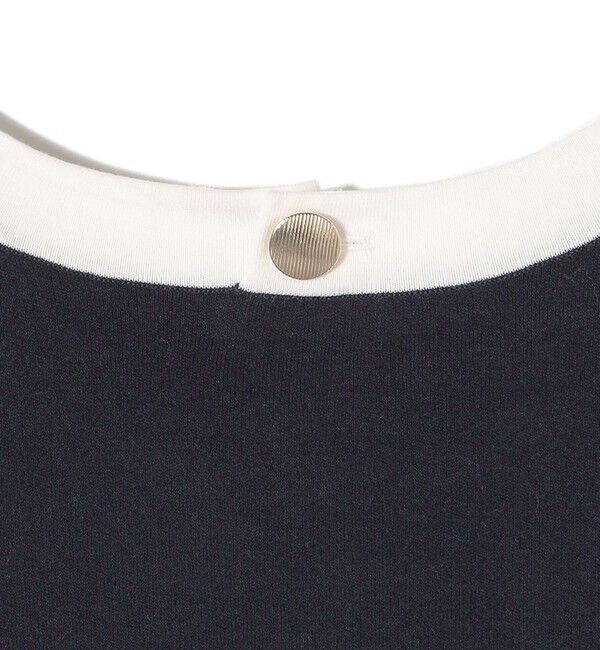 SHIPS for women「〈手洗い可能〉コットン 配色 バックボタン プルオーバー◇」|ニット・セーター|