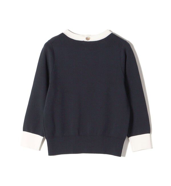 SHIPS for women「〈手洗い可能〉コットン 配色 バックボタン プルオーバー◇」|ニット・セーター|