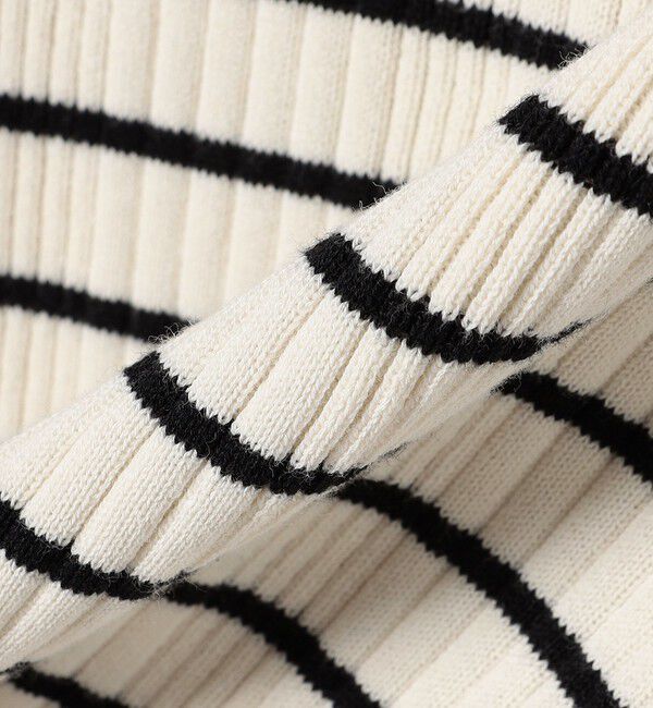 SHIPS for women「〈手洗い可能〉フェルガナ コットン ランダム リブ スクエアネック プルオーバー ◇」|ニット・セーター|