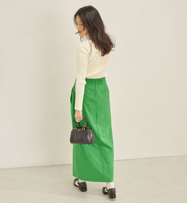 SHIPS for women「〈手洗い可能〉フェルガナ コットン ランダム リブ スクエアネック プルオーバー ◇」|ニット・セーター|