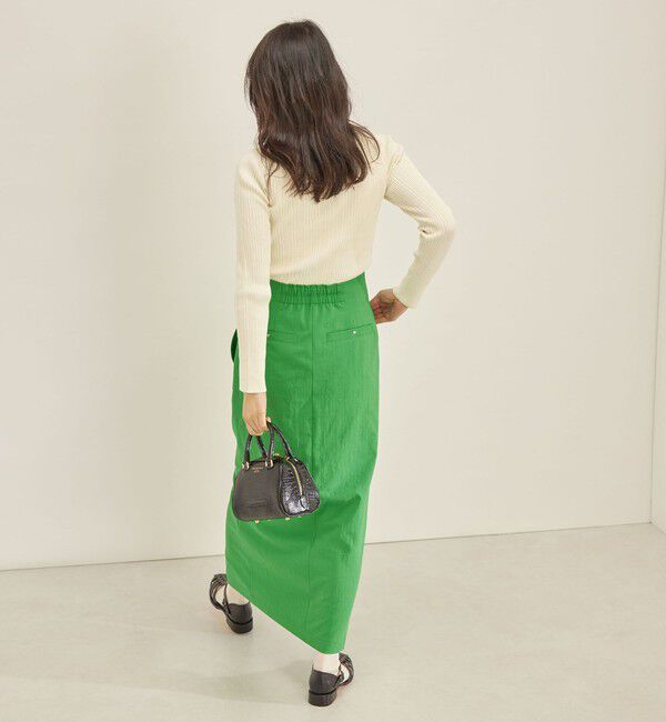 SHIPS for women「〈手洗い可能〉フェルガナ コットン ランダム リブ スクエアネック プルオーバー ◇」|ニット・セーター|