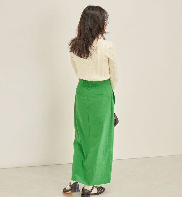 SHIPS for women「〈手洗い可能〉フェルガナ コットン ランダム リブ スクエアネック プルオーバー ◇」|ニット・セーター|