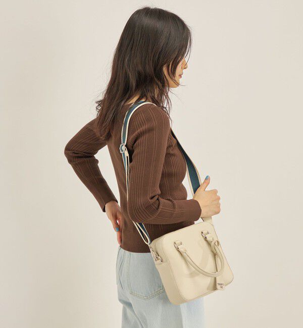 SHIPS for women「〈手洗い可能〉フェルガナ コットン ランダム リブ スクエアネック プルオーバー ◇」|ニット・セーター|