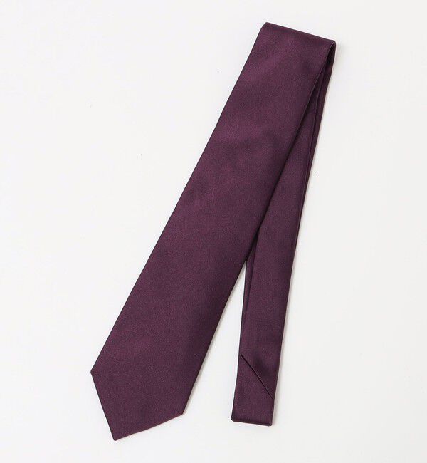 SHIPS「SHIPS: フォサッティ サテン 無地 ネクタイ」|ネクタイ・蝶ネクタイ|パープル
