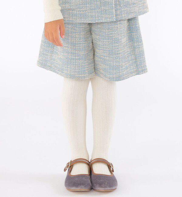 SHIPS KIDS「SHIPS KIDS:100～130cm / ツイード キュロット」|キュロット|ライトブルー