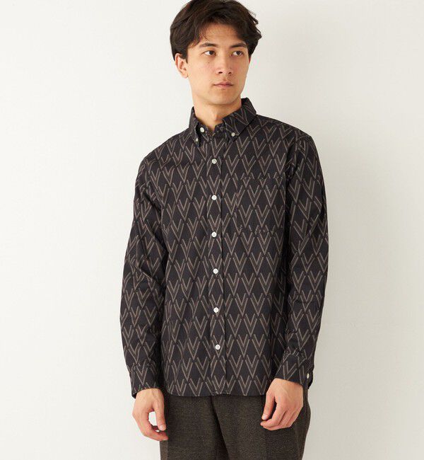 SHIPS Colors 「SHIPS Colors:〈洗濯機可能〉プリント ロングスリーブ シャツ」|シャツ・ブラウス|