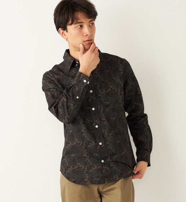 SHIPS Colors 「SHIPS Colors:〈洗濯機可能〉プリント ロングスリーブ シャツ」|シャツ・ブラウス|