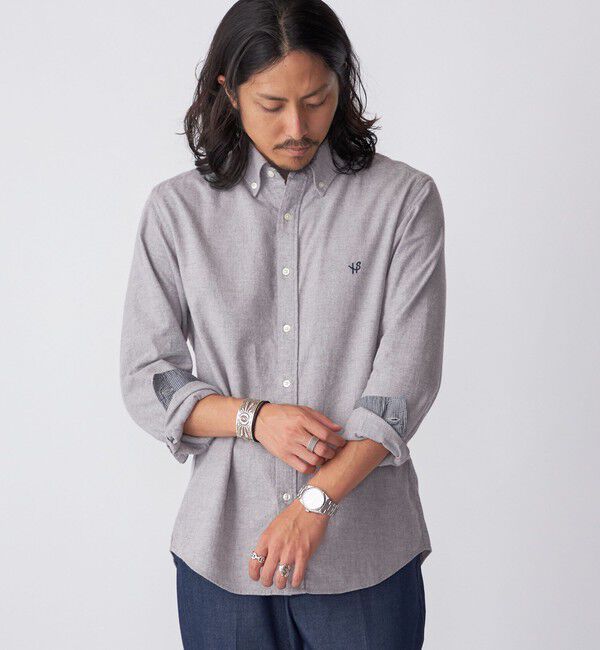 SHIPS「【WEB限定】SHIPS: MADE IN JAPAN ワンポイントロゴ 微起毛 ボタンダウンシャツ」|シャツ・ブラウス|