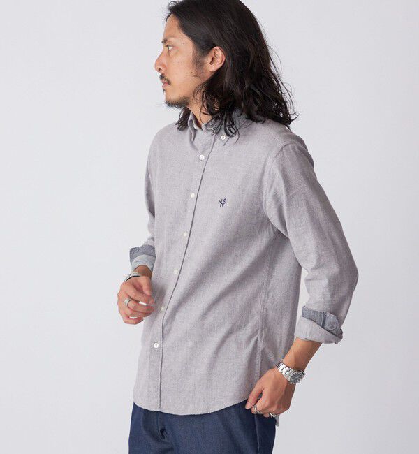 SHIPS「【WEB限定】SHIPS: MADE IN JAPAN ワンポイントロゴ 微起毛 ボタンダウンシャツ」|シャツ・ブラウス|