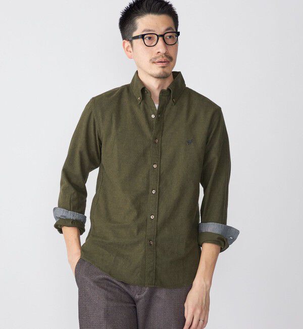 SHIPS「【WEB限定】SHIPS: MADE IN JAPAN ワンポイントロゴ 微起毛 ボタンダウンシャツ」|シャツ・ブラウス|