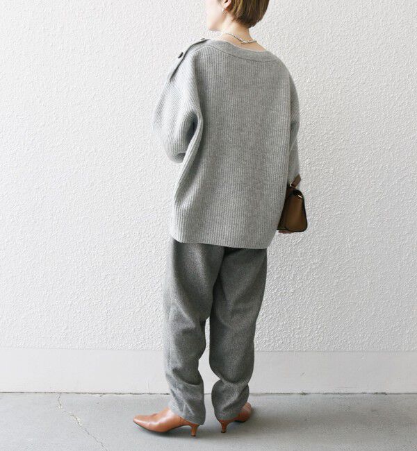 SHIPS any「SHIPS any: AQUA カシミヤ ミックス ボートネック ニット プルオーバー」|ニット・セーター|