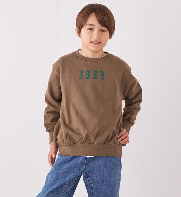 SHIPS any「ARCH&LINE: オーガニックコットン プリント スウェット<KIDS>」|スウェット・ジャージ|