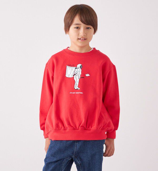 SHIPS any「ARCH&LINE: オーガニックコットン プリント スウェット<KIDS>」|スウェット・ジャージ|
