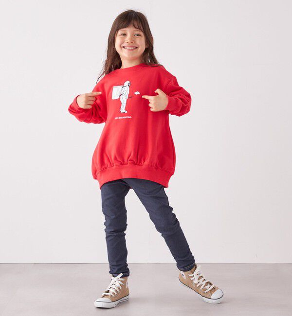 SHIPS any「ARCH&LINE: オーガニックコットン プリント スウェット<KIDS>」|スウェット・ジャージ|