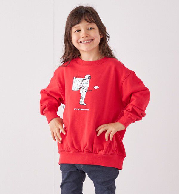 SHIPS any「ARCH&LINE: オーガニックコットン プリント スウェット<KIDS>」|スウェット・ジャージ|