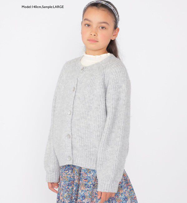 SHIPS KIDS「SHIPS KIDS:100～140cm / ＜手洗い可能＞ 5G 畔ニット カーディガン」|カーディガン|