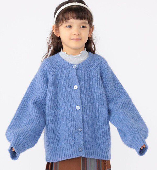 SHIPS KIDS「SHIPS KIDS:100～140cm / ＜手洗い可能＞ 5G 畔ニット カーディガン」|カーディガン|