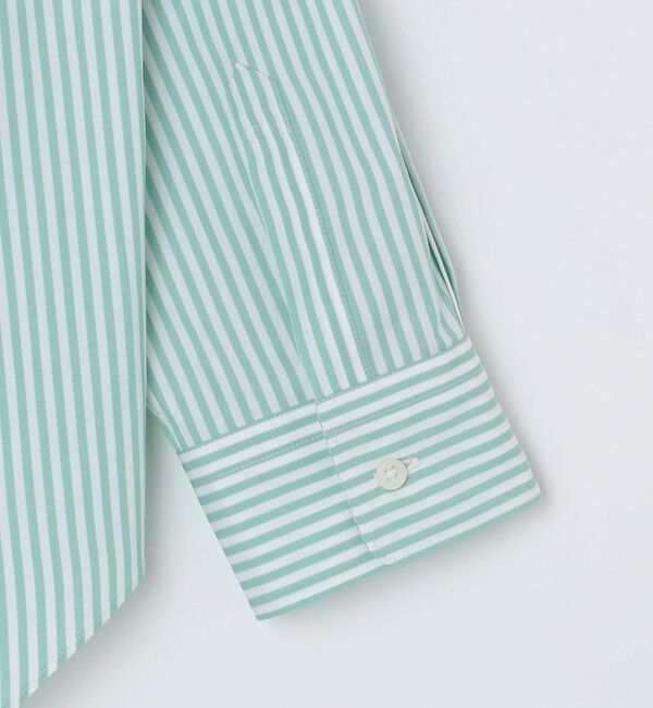 SHIPS「SHIPS: バンドカラー スーピマ コットン ポプリン ストライプ 長袖 シャツ」|シャツ・ブラウス|