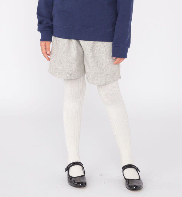 SHIPS KIDS「SHIPS KIDS:140～150cm / ツイード タック ショート パンツ」|その他|ライトグレー