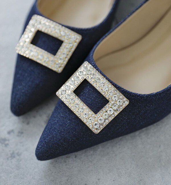 quaranciel「quaranciel: ビジュー モチーフ ポインテッド パンプス」|パンプス|