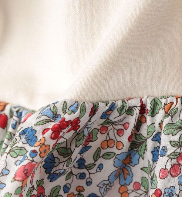 SHIPS KIDS「SHIPS KIDS:70～80cm / フラワー 半袖 セット ロンパース」|ロンパース|