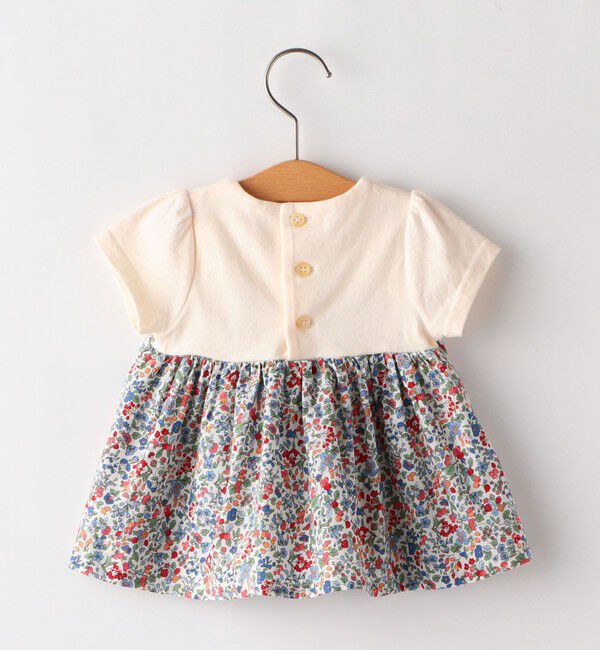 SHIPS KIDS「SHIPS KIDS:70～80cm / フラワー 半袖 セット ロンパース」|ロンパース|