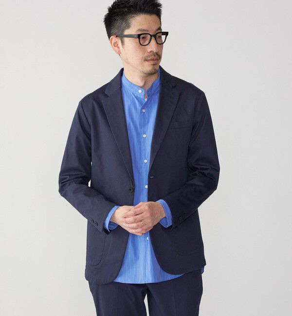 SHIPS「SHIPS: 〈セットアップ対応・手洗い可能〉ウォッシュド ピケ 2ボタン ジャケット」|テーラードジャケット|