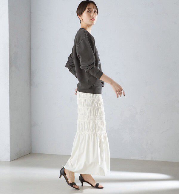 SHIPS for women「〈手洗い可能〉シャーリングギャザースカート 24SS ◇」|スカート|