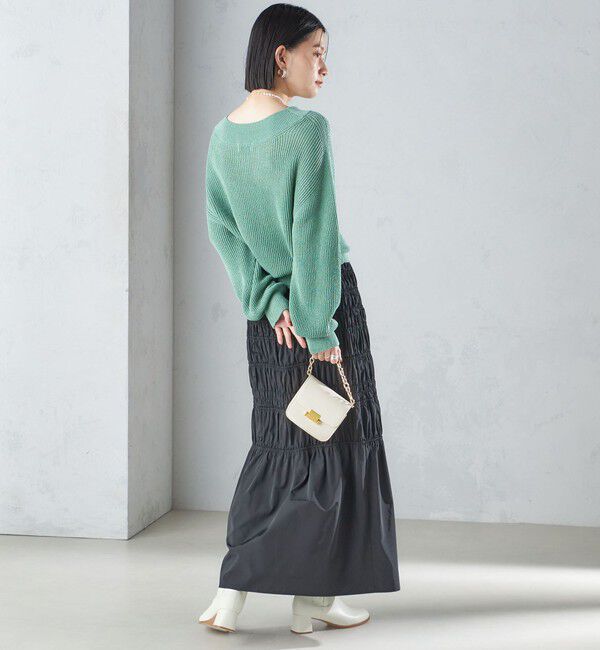 SHIPS for women「〈手洗い可能〉シャーリングギャザースカート 24SS ◇」|スカート|