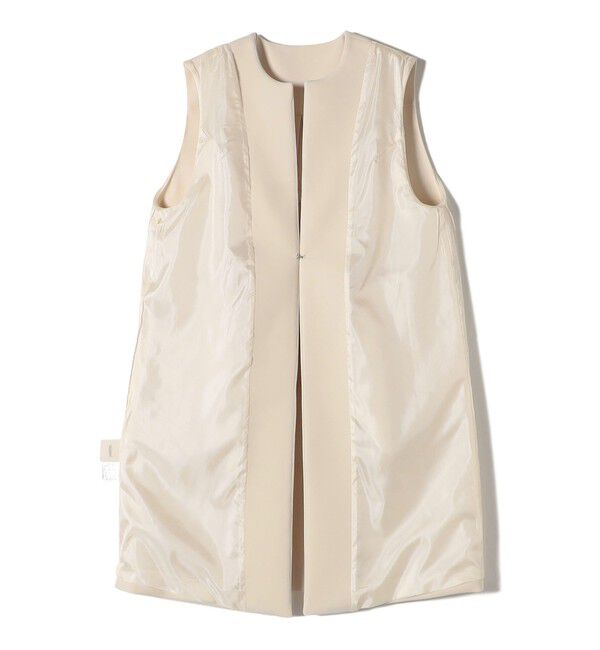 SHIPS for women「【SHIPS別注】kaene:〈洗濯機可能〉ハイストレッチ ダンボール フリル ジレ」|ベスト・ジレ|