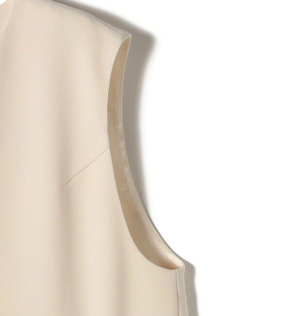 SHIPS for women「【SHIPS別注】kaene:〈洗濯機可能〉ハイストレッチ ダンボール フリル ジレ」|ベスト・ジレ|