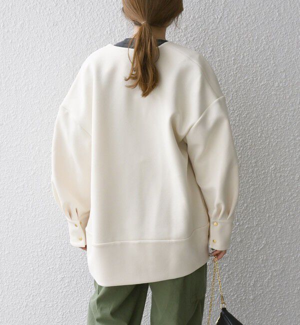 SHIPS any「SHIPS any:〈洗濯機可能〉ダブルジャージー ノーカラー コート」|ノーカラージャケット|