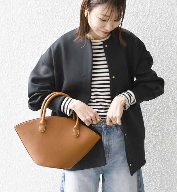 SHIPS any「SHIPS any:〈洗濯機可能〉ダブルジャージー ノーカラー コート」|ノーカラージャケット|