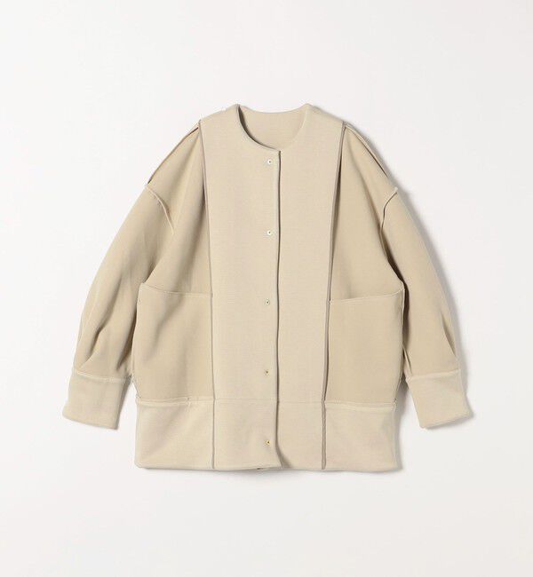 SHIPS any「SHIPS any:〈洗濯機可能〉ダブルジャージー ノーカラー コート」|ノーカラージャケット|