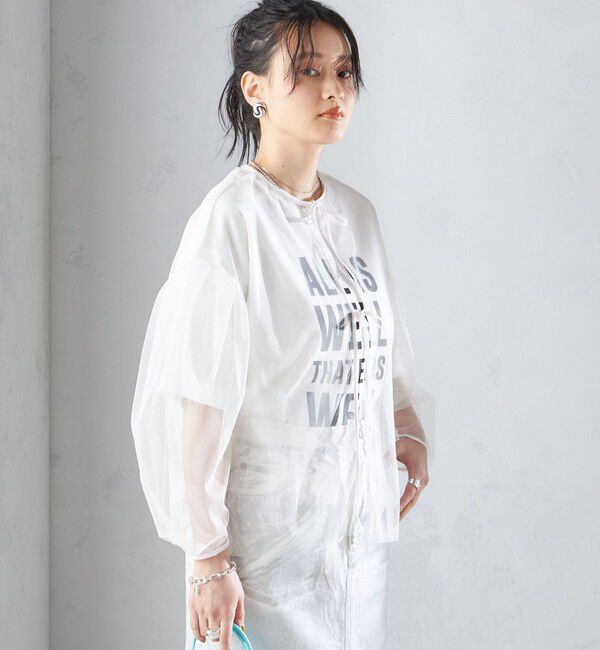 SHIPS for women「〈手洗い可能〉ソフト チュール 袖 ボリューム 2WAY ブラウス◇」|シャツ・ブラウス|