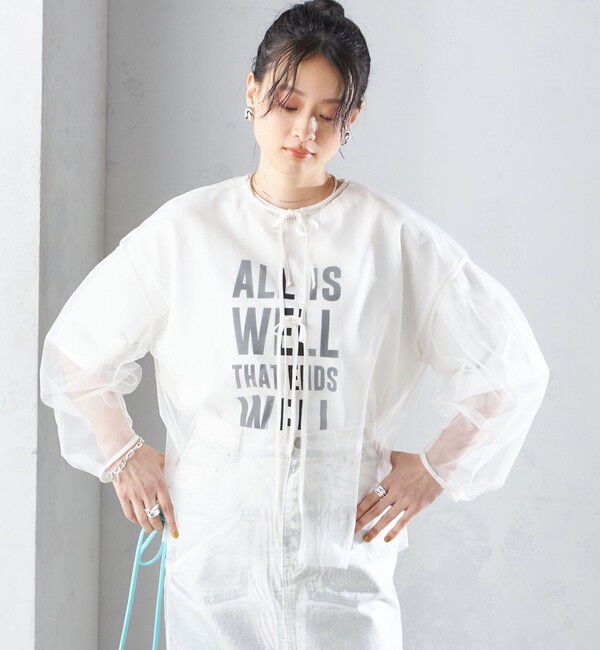 SHIPS for women「〈手洗い可能〉ソフト チュール 袖 ボリューム 2WAY ブラウス◇」|シャツ・ブラウス|