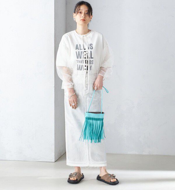 SHIPS for women「〈手洗い可能〉ソフト チュール 袖 ボリューム 2WAY ブラウス◇」|シャツ・ブラウス|