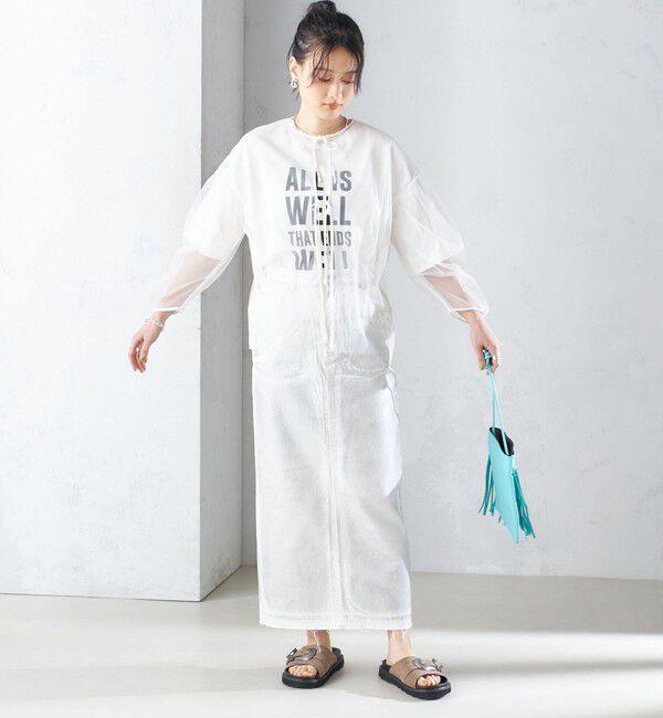 SHIPS for women「〈手洗い可能〉ソフト チュール 袖 ボリューム 2WAY ブラウス◇」|シャツ・ブラウス|