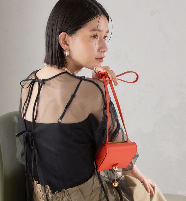 SHIPS for women「〈手洗い可能〉ソフト チュール 袖 ボリューム 2WAY ブラウス◇」|シャツ・ブラウス|