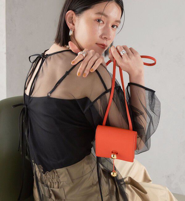 SHIPS for women「〈手洗い可能〉ソフト チュール 袖 ボリューム 2WAY ブラウス◇」|シャツ・ブラウス|