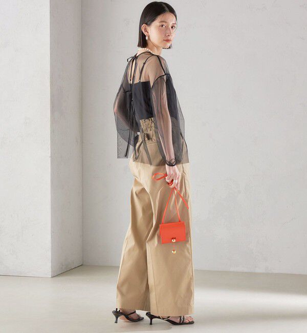 SHIPS for women「〈手洗い可能〉ソフト チュール 袖 ボリューム 2WAY ブラウス◇」|シャツ・ブラウス|