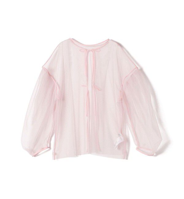 SHIPS for women「〈手洗い可能〉ソフト チュール 袖 ボリューム 2WAY ブラウス◇」|シャツ・ブラウス|
