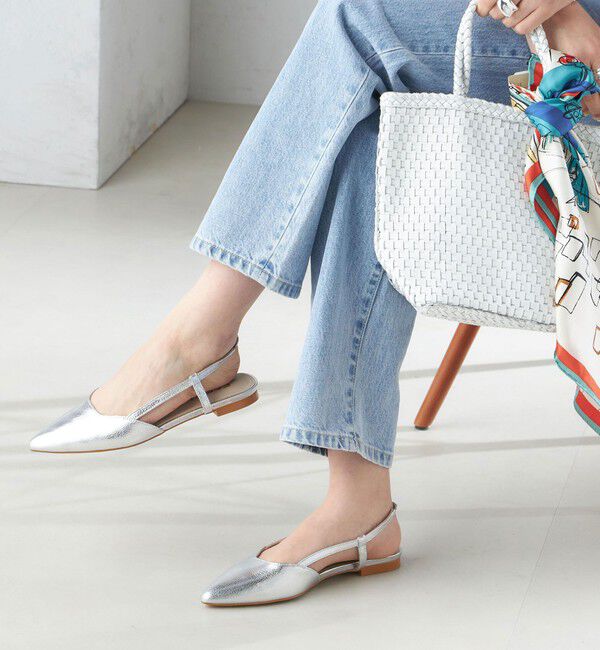 SHIPS for women「FAEDA:スリング バック フラット シューズ ◇」|その他|シルバー