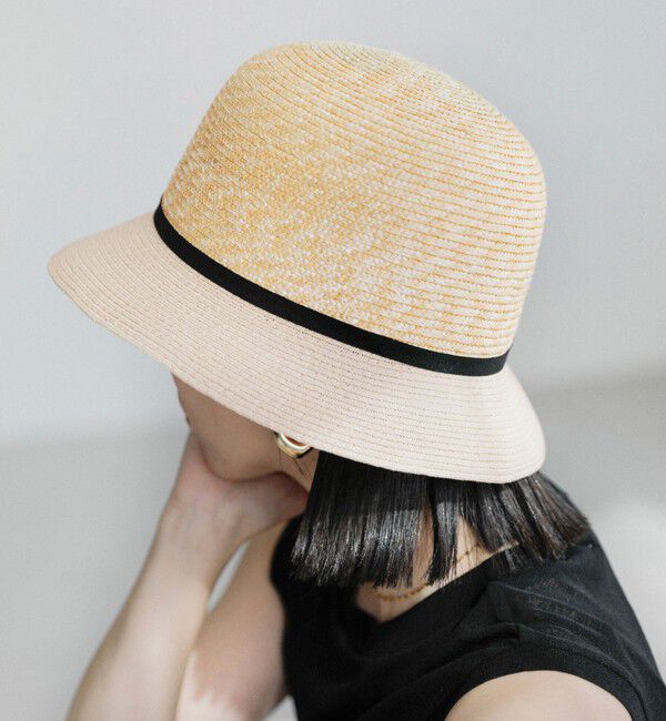 quaranciel「quaranciel: グログランベルト ペーパー ストロー ハット」|ハット|ベージュ