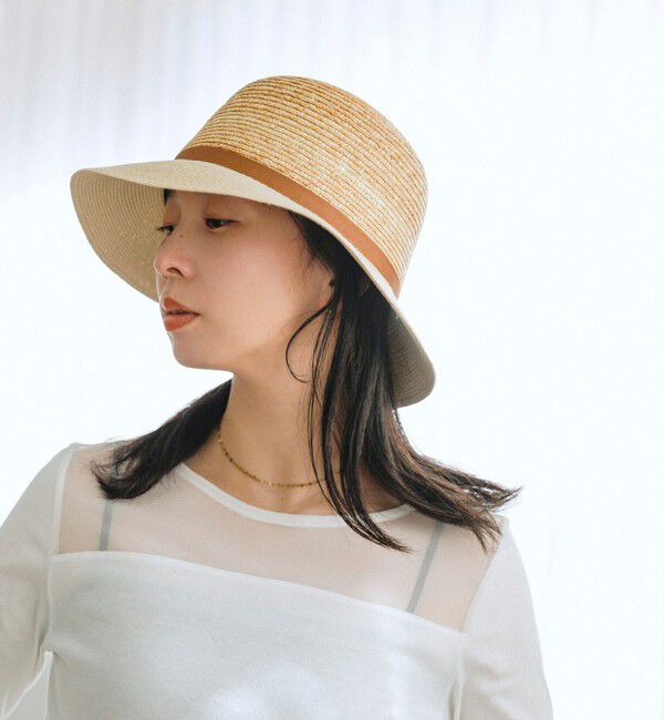 quaranciel「quaranciel: グログランベルト ペーパー ストロー ハット」|ハット|ベージュ系その他