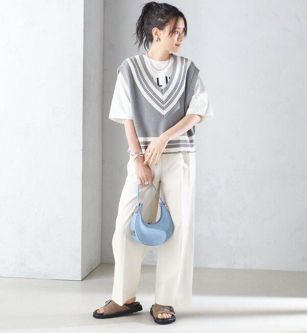 SHIPS for women「【SHIPS別注】WRAPINKNOT:〈手洗い可能〉チルデン ニット ベスト」|ベスト・ジレ|