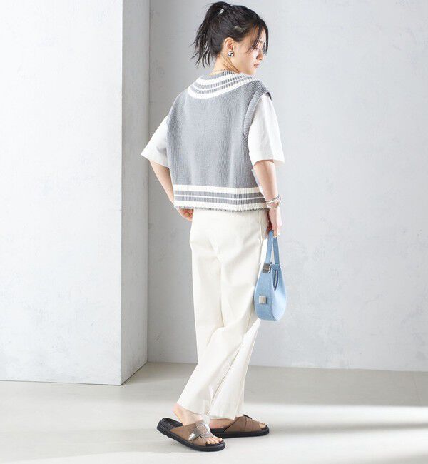 SHIPS for women「【SHIPS別注】WRAPINKNOT:〈手洗い可能〉チルデン ニット ベスト」|ベスト・ジレ|