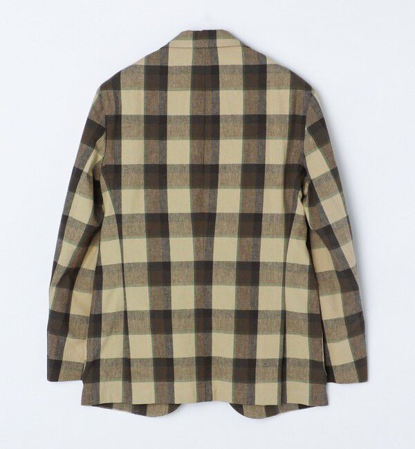 SHIPS「【SHIPS別注】Errico Formicola: ブラウンカラー マドラスチェック ジャケット」|テーラードジャケット|